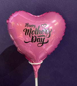 10" Foil balloon on stick -  Happy Mother's Day