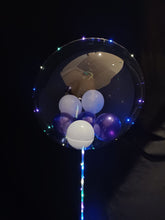 20" Clear Balloon with 5" Latex Balloons + LED
