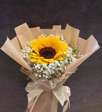 (FFBQ-MM-SF-BB) Fresh Flower Bouquet : Sunflower with Baby Breath