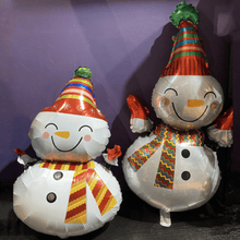 Large Foil Snowman - Multi Colour Scarf