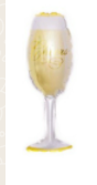 Mini Champagne Glass - Yellow