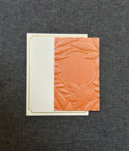 Small Gift Card - (9cm x 5.5cm) 1s - Embossed Autumn leaves