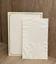 Small Gift Card - (9cm x 5.5cm) 1s - Embossed Autumn leaves