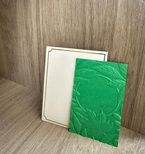 Small Gift Card - (9cm x 5.5cm) 1s - Embossed Autumn leaves
