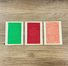 Small Gift Card - (9cm x 5.5cm) 1s - Embossed Autumn leaves
