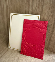 Small Gift Card - (9cm x 5.5cm) 1s - Embossed Autumn leaves