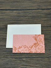 Small Gift Card - (9cm x 5.5cm) 1s - Embossed Rose Garden