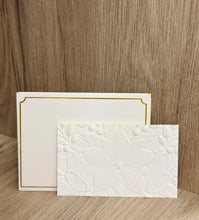 Small Gift Card - (9cm x 5.5cm) 1s - Embossed Poinsettia with bells