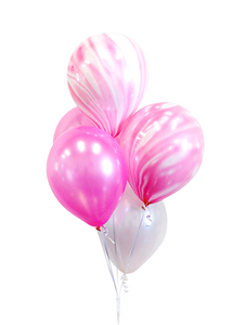 11" Latex Balloon (Qualatex) - 5s with Marble Design