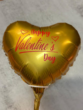 10" Foil balloon on stick -  Happy Valentine's Day