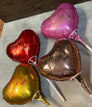 10" Foil balloon on stick -  Happy Valentine's Day