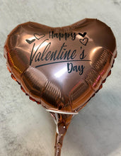 10" Foil balloon on stick -  Happy Valentine's Day