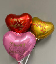 10" Foil balloon on stick -  Happy Valentine's Day