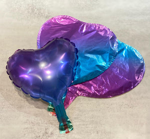 10" Heart Foil Balloon on a Stick (FL10-HT-SK01-OM) - Ombre