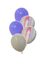 11" Latex Balloon (Qualatex) - 5s with Marble Design