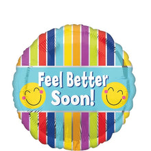 18" round Feel Better Soon Colourful Stripes