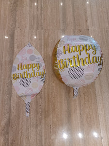 22" Round Foil Balloon - Happy Birthday (22RD-HB02)