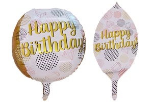 22" Round Foil Balloon - Happy Birthday (22RD-HB02)