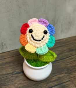 (AFCC-PT-CS) Crochet: Colourful Sunflower in mini pot