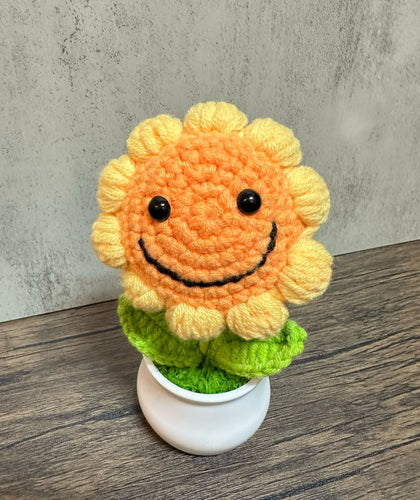 (AFCC-PT-SU) Crochet: Sunflower in mini pot