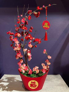 (CNY-PLBS-M) Artificial floral arrangement - CNY Plum Blossom