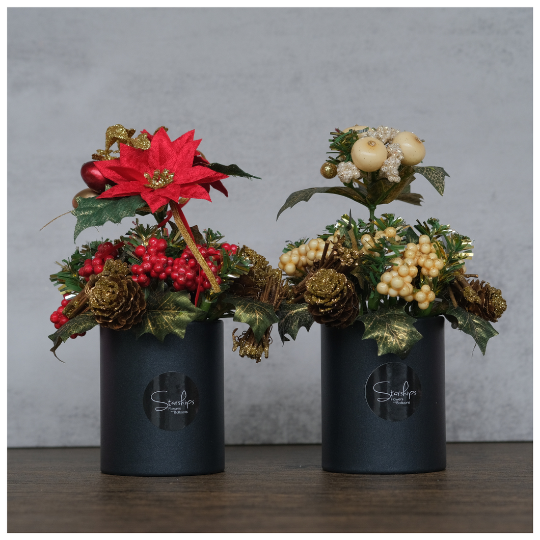 Christmas Round Bloom Box (P) - Artificial Flower AF02