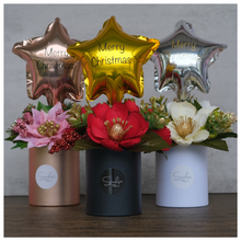 Christmas Round Bloom Box (P) - Artificial Flower with foil balloon BL01