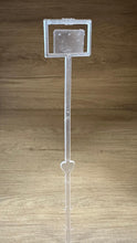 Clear plastic card holder stick
