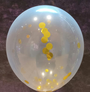 11" Clear Balloon with Confetti - 1s