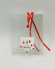 Christmas Ornament: Clear acrylic with colourful sticker - 1s