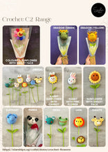 Mini Bottle with Crochet Flowers (Single Crochet-C2)