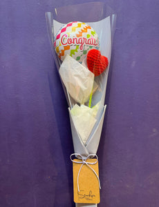 Crochet: Heart + Congrats Foil Balloon