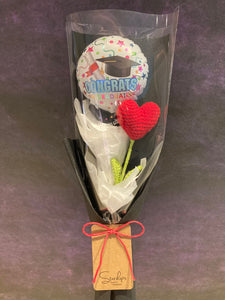 Crochet: Heart + Graduation Foil Balloon