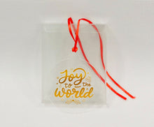 Christmas Ornament: Clear acrylic with gold sticker - 1s