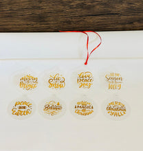Christmas Ornament: Clear acrylic with gold sticker - 8s