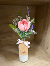 Mini Bottle with Crochet Flowers (Single Crochet-C1)