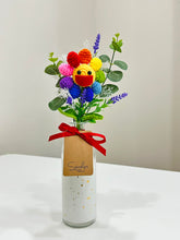 Mini Bottle with Crochet Flowers (Single Crochet-C2)