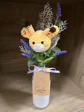 Mini Bottle with Crochet Flowers (Single Crochet-C2)