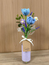 Mini Bottle with Crochet Flowers (2 Stalk Crochet-C1): Tulip