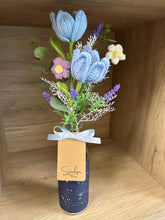 Mini Bottle with Crochet Flowers (2 Stalk Crochet-C1): Tulip