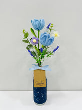 Mini Bottle with Crochet Flowers (2 Stalk Crochet-C1): Tulip