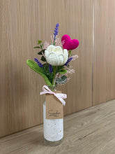 Mini Bottle with Crochet Flowers (2 Stalk Crochet-C1): Tulip