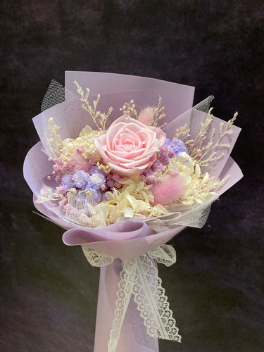 Mini Bouquet - Preserved Rose with Hydrangea & fillers