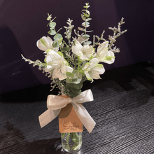 Valentine's Day Simple Happiness - Mini Bottle with Fresh Flowers