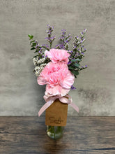 Valentine's Day Simple Happiness - Mini Bottle with Fresh Flowers