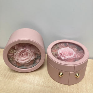 Preserved Rose in Round showcase box  - (RBPF-YL01)