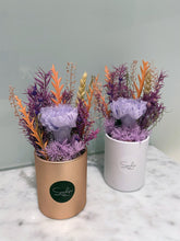(RDBB-CNSC-P) Round Bloom Box - Preserved Flower: Single Colour Carnation