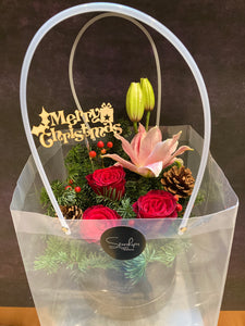 (RDBB-FF-M-SN) Round Bloom Box - Fresh Flower - Special Occasion