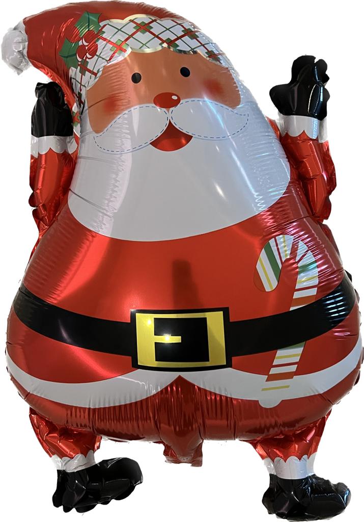 Large Foil Santa Claus - Checkered Hat SC3 (64cm)