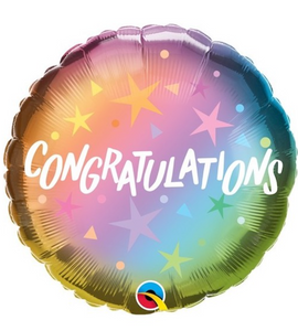 18" Round Foil Balloon - Congratulations (Gradient) QT883